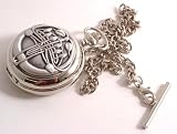 Solid Pewter fronted mechanical skeleton pocket watch - Bud Rennie Mackintosh design