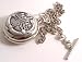 Pewter mechanical skeleton pocket watch - Bud Rennie Macintosh design