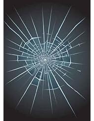 Raw material Wall Decals Broken Glass - 18 inches x 13 inches - Peel and Stick Removable Graphic