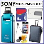 Sony MHS-PM5K/L bloggie Mobile 5MP HD Snap 360 Video Camera (Blue) with 4x Digital Zoom mhspm5l mhspm5kl + 8GB Deluxe Accessory Kit $224.95