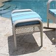 Grenada Patio Ottoman in White Wash
