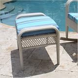 Grenada Patio Ottoman in White Wash