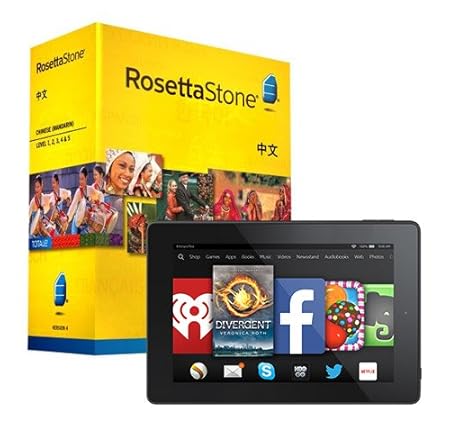 Rosetta Stone Chinese (Mandarin) Level 1-5 Set and Fire HD 7 Bundle
