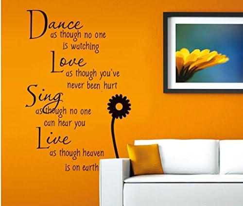 LayaStore DIY Wall Quote Decor Art Decal Sticker Removable - Dance Sing (Model:604,13.7*19.7 Inches)