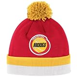 Houston Rockets Mitchell & Ness Jersey Stripe Cuffed Knit Hat