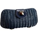 Magid Wicker Stone Clutch