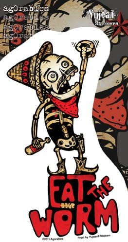 Agorables - Eat The Worm - Sticker / Decal