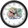 Vet or Veterinarian with Dog Wall Clock by WatchBuddy Timepieces (Hunter Green Frame)