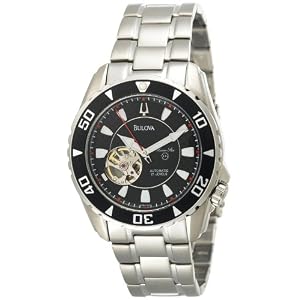 Buy Bulova Mens 98A105 Marine Star Automatic Black Dial Watch