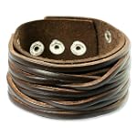 SilberDream Lederarmband braun Herren...