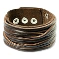 SilberDream Lederarmband braun Herren Leder Armband Echtleder LA2249B