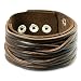 SilberDream Lederarmband braun Herren Leder Armband Echtleder LA2249B