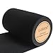 lusata 4-inch Wide Black Knit Elastic Spool Heavy Stretch High Elasticity Knit Elastic Band 3 Yard