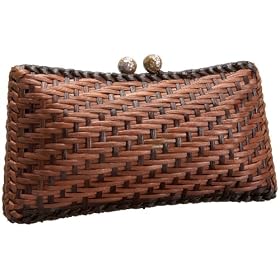 Serpui Marie Large Rattan Box Clutch