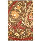 Rizzy Rugs CT-914 Country Multi / Red Bubblerary Rug Size: Runner 2'6 x 8'