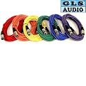 GLS Audio 25FT Professional Mic Cables - 6 Colors - XLR / XLR - 6 PACK