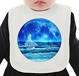 Moon Ocean ネクタイを有する有機ビブ Medium