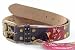 Ed Hardy By Christian Audigier Tigermouth Rose C In Black Women's Belt EH3131C