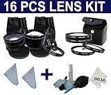 16 Pcs Kit for Canon XSi XT T1i T2i 500D 550D 18-55MM, Includes: 58MM 2.5X  ....