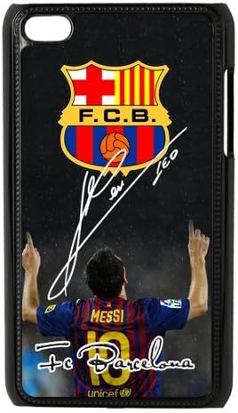 Luckeverything fc barcelona Lionel Messi Black Plastic case for IPod Touch 4th