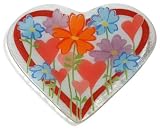Peggy Karr 10-Inch Glass Heart Garden Heart Dish
