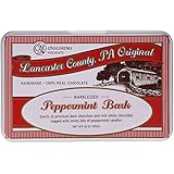 Golden State Fruit Premium Marbelized Dark and White Chocolate Peppermint Bark Gift Tin