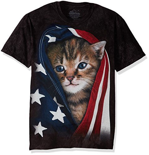 The Mountain Men's the Patriotic Kitten Adult T-Shirt