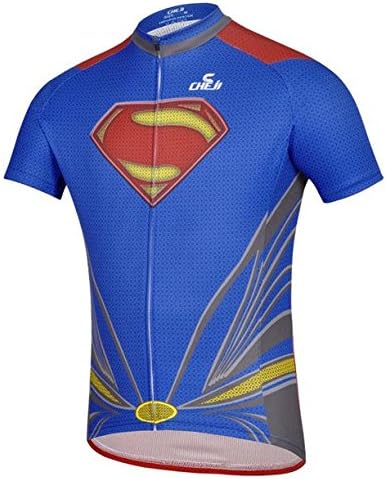 Superman Breathable 3D GEL Padded Shorts Bike Clothing Bicycle Suits+Headband+Arm Warmer Scarf Men Cycling Jersey S