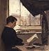Art, Oil painting reproduction size 24x36 Inch, painting name: Self-Portrait at an Easel Painting an Old Woman, By Gelder Aert de