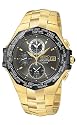 Seiko Coutura World Timer Alarm Mens Watch in Gold Tone With Black Ticn Bezel - Seiko SPL008