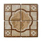 デザインタイル ワンポイント レトロ ブラウンＡ