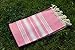 Dandelion - Basic Pattern - 100% Naturally-Dyed Cotton Turkish Towel Peshtemal - 71x39 Inches - Rose Pink