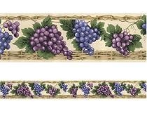 GRAPES wall paper WALLPAPER BORDER kitchen home decor SINGLE PACKS 15 feet per unit