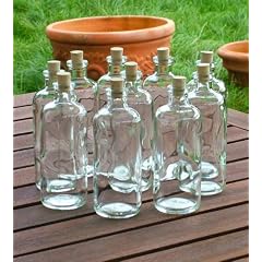 10 St�ck 270ml, klassische Flaschen, leere Glasflasche mit Korken, zum selbst Abf�llen, 0,27l Liter, Lik�rflaschen, Schnapsflaschen, Essigflaschen, �lflaschen, H�he 16 cm