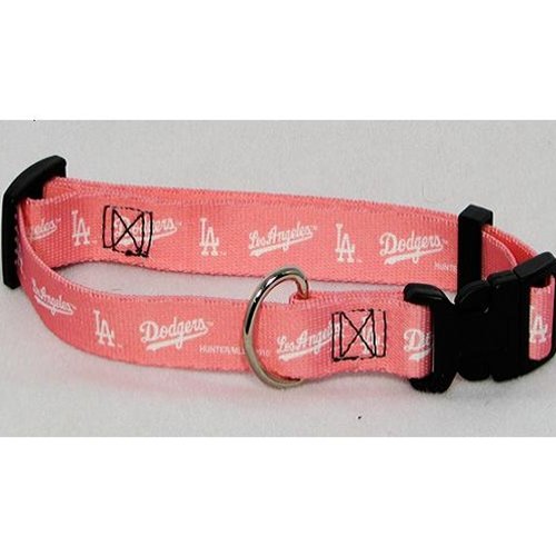 Los Angeles Dodgers Pink Adjustable Dog Collar Size Large 18