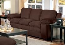 Sofa in Chocolate Microfiber - Coaster