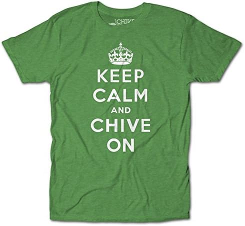 CHIVE TEES Mens Official Keep Calm and Chive On T-Shirt XX-Large Kelly Green