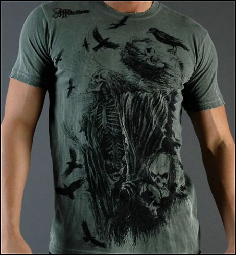 Cover image : Affliction Clothing - Sketchbook Reaper Short Sleeve in Green A656