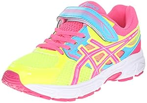 ASICS Pre Contend 3 PS Running Shoe (Infant/Toddler/Little Kid), Flash Yellow/Hot Pink/Turquoise, 1 M US Infant