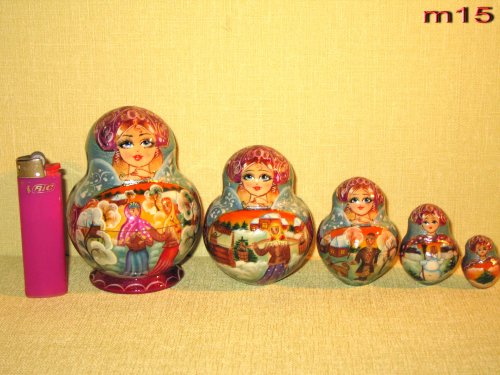 Childrens Toyshop  Toys : Russian Nesting Nested Stacking Doll 5 Pcs #m15