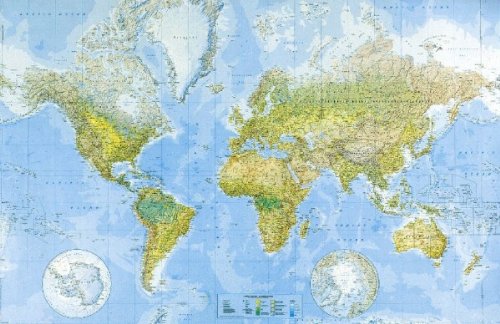 Die Grosse Weltkarte, plano 1:30 Mio.