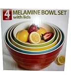 Melamine 4PC Bowl Set With Lids