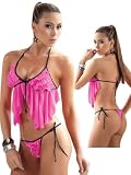 Halter Top Nightwear – Sexy Pink 2 Piece Set