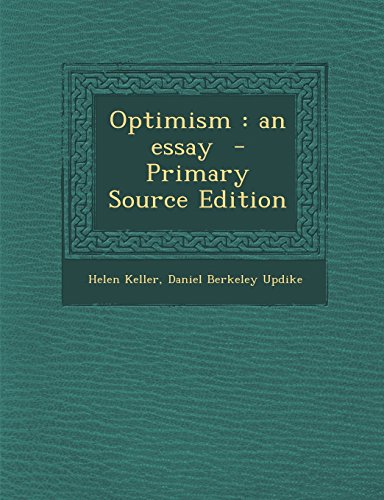 Optimism: An Essay - Primary Source Edition