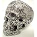 Celtic Lion Knotwork Human Skull Silvered Statue Tribal