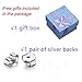 Feramox Sterling Silver Freshwater Pearl Earrings Round Ball Studs for Women Girls