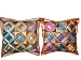 2 State green Rose pink Tribal India Vintage Sari Toss Pillow Cushion Covers