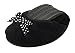 MIXIN Women's Foldable Coral Fleece Ballerina Ballet Slip-on Flats Slippers Black US7