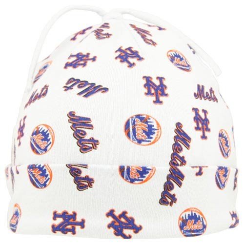 '47 Brand New York Mets Newborn White Team Baby Beanie