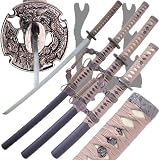 Japanese Antique Warrior Samurai Katana Sword Set
